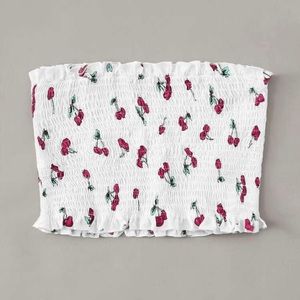 Cherry Print Tube Top❤️